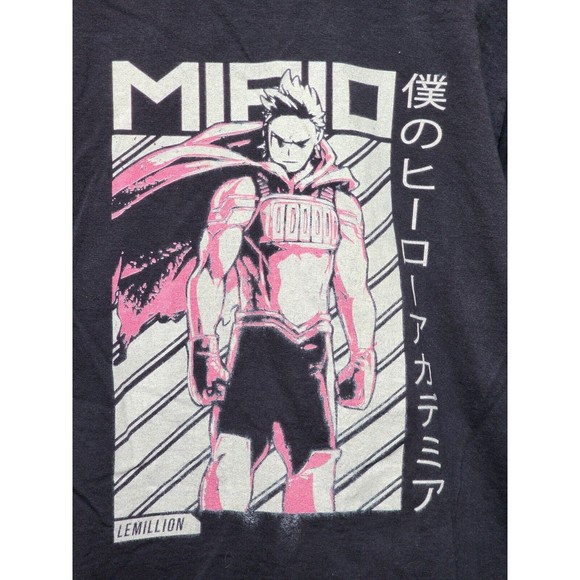 Mirio Togata Lemillion Shirt Size L Anime Comics Black Long Sleeve - Picture 2 of 5